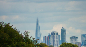 The London skyline seen from a distance, gay dating in London